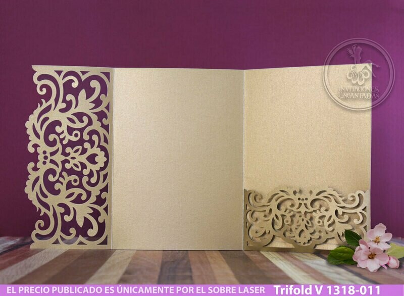 DIY Sobre Corte Laser  Trifold V 1318-011