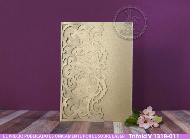 DIY Sobre Corte Laser  Trifold V 1318-011
