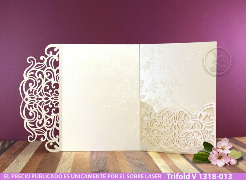 DIY Sobre Corte Laser Trifold V 1318-013 DIY Sobre Corte Laser Trifold V 1318-013