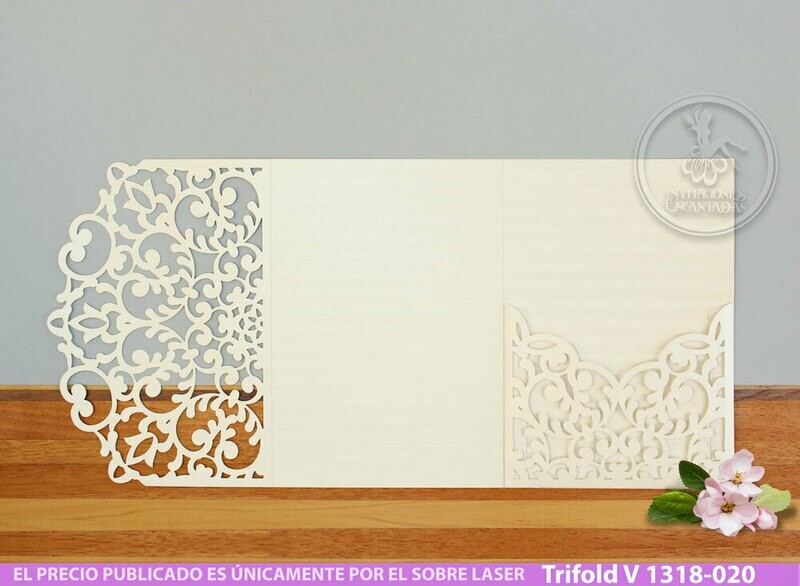DIY Sobre Corte Laser Trifold V 1318-020 DIY Sobre Corte Laser Trifold V 1318-020