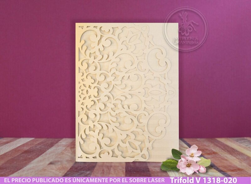 DIY Sobre Corte Laser Trifold V 1318-020