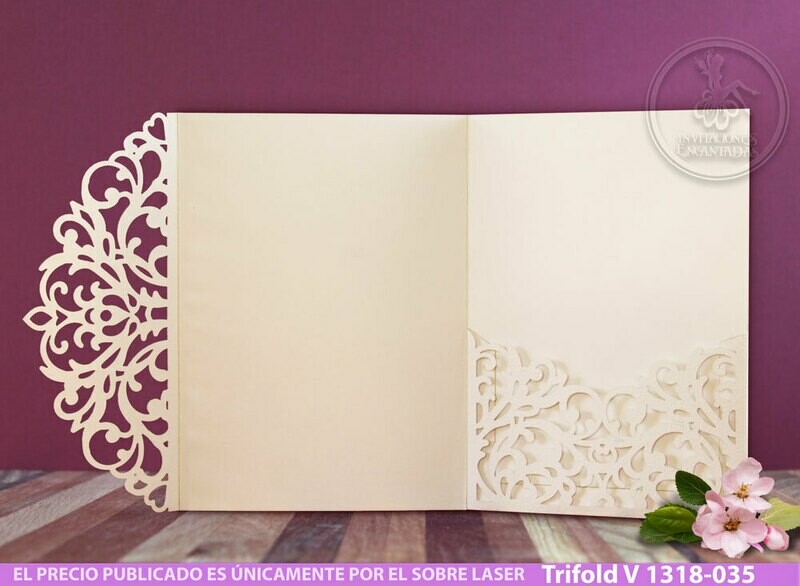 DIY Sobre Corte Laser Trifold V 1318-035 DIY Sobre Corte Laser Trifold V 1318-035