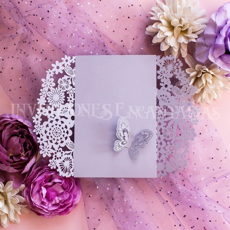 DIY Sobre Corte Laser DIY GF-255 + Mariposa Glitter