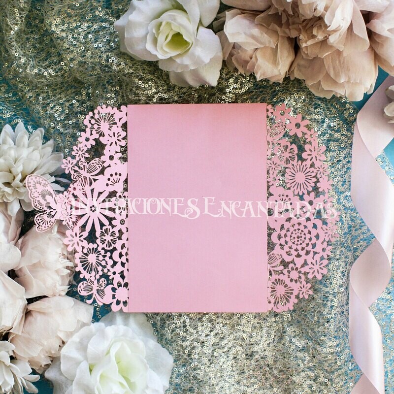 DIY Sobre Corte Laser GF-255 13.5x18 cm Mariposa