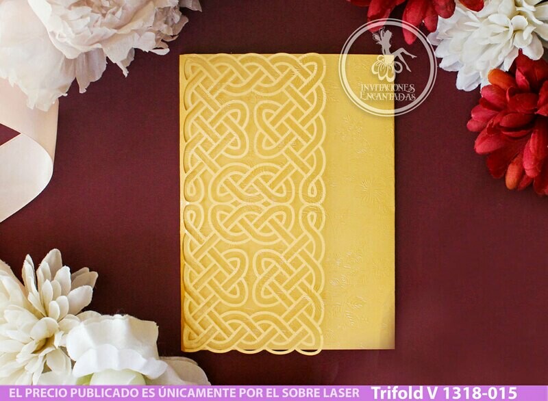DIY Sobre Corte Laser Trifold V 1318-015