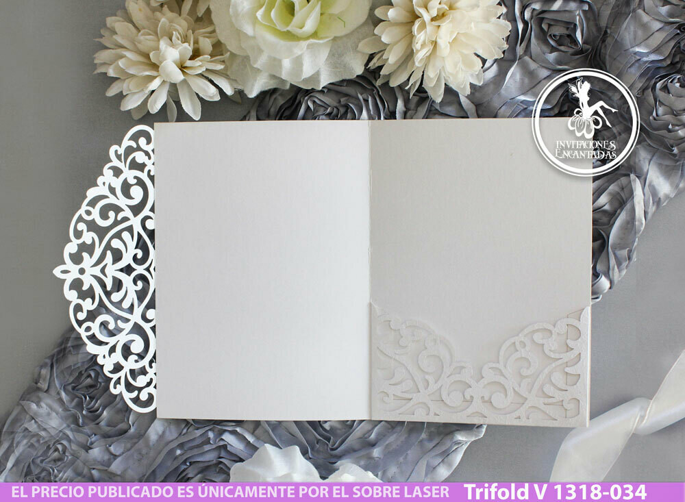 DIY Sobre Corte Laser Trifold V 1318-034