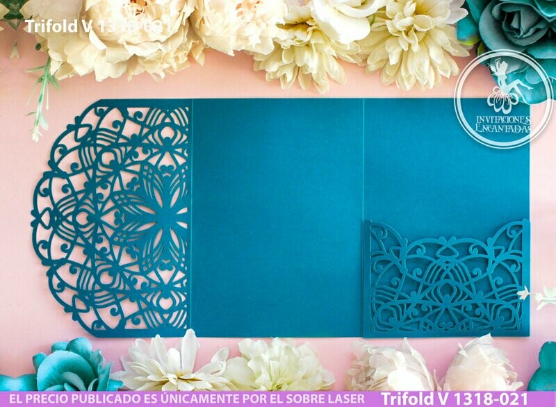 DIY Sobre Corte Laser Trifold V 1318-021 DIY Sobre Corte Laser Trifold V 1318-021
