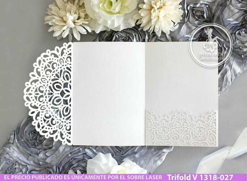 DIY Sobre Corte Laser Trifold V 1318-027 DIY Sobre Corte Laser Trifold V 1318-027