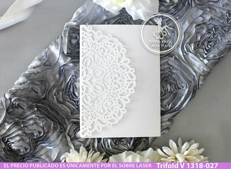 DIY Sobre Corte Laser Trifold V 1318-027