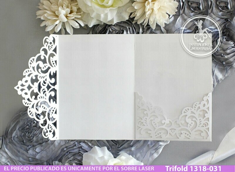 DIY Sobre Corte Laser Trifold V 1318-031 DIY Sobre Corte Laser Trifold V 1318-031