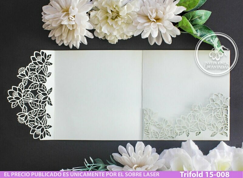 DIY Sobre Corte Laser Trifold 15-008