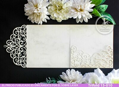 DIY Sobre Corte Laser Trifold 15-010