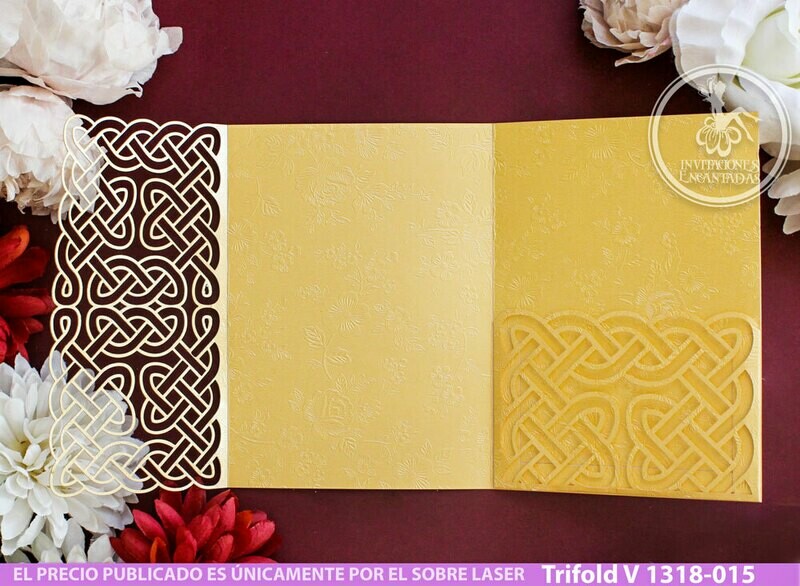 DIY Sobre Corte Laser Trifold V 1318-015 DIY Sobre Corte Laser Trifold V 1318-015