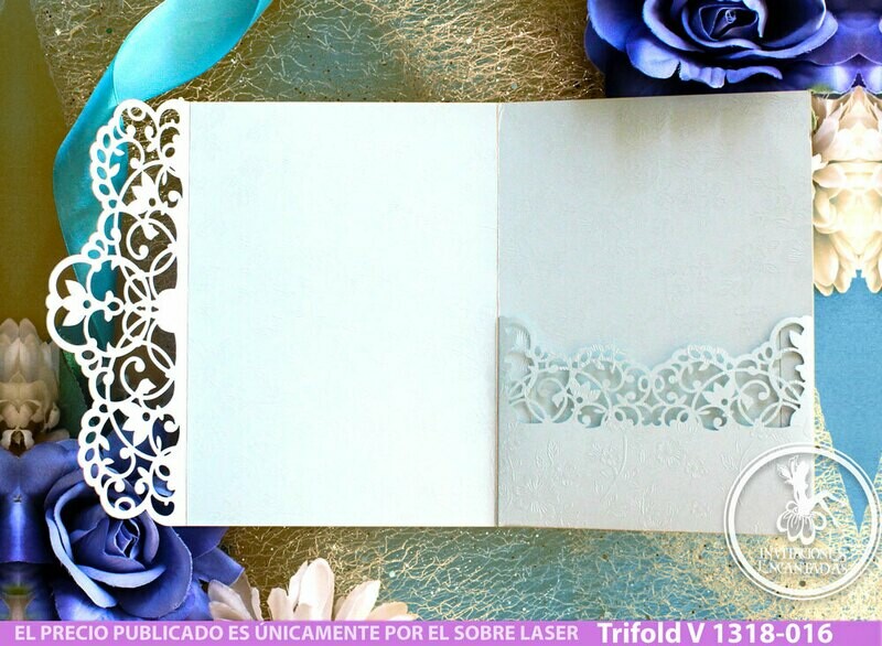 DIY Sobre Corte Laser  Trifold V 1318-017