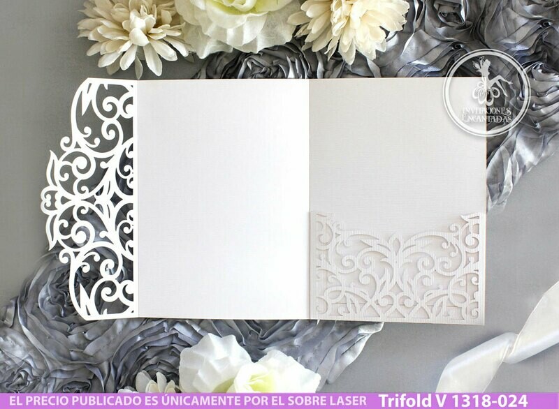 DIY Sobre Corte Laser Trifold V 1318-024 DIY Sobre Corte Laser Trifold V 1318-024