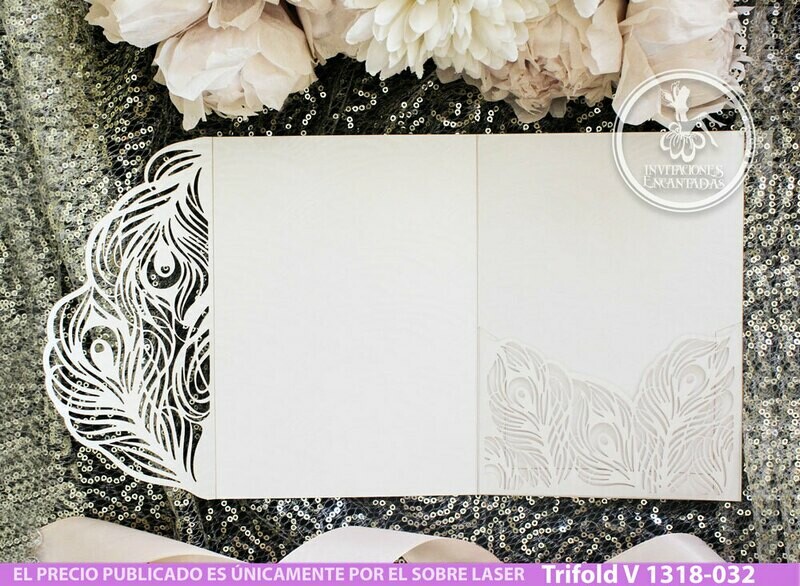 DIY Sobre Corte Laser Trifold V 1318-032 DIY Sobre Corte Laser Trifold V 1318-032