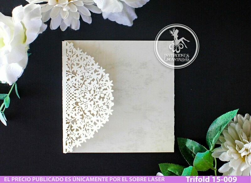 DIY Sobre Corte Laser Trifold 15-009