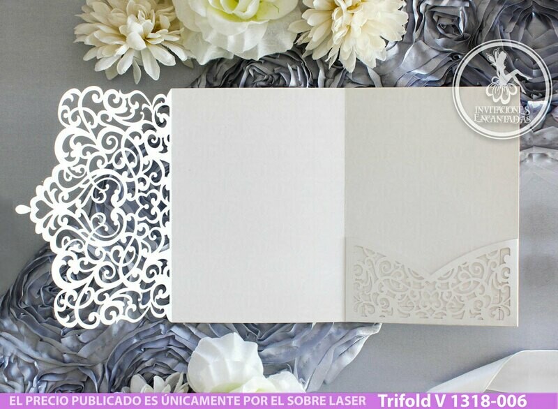 DIY Sobre Corte Laser Trifold V 1318-006 DIY Sobre Corte Laser Trifold V 1318-006