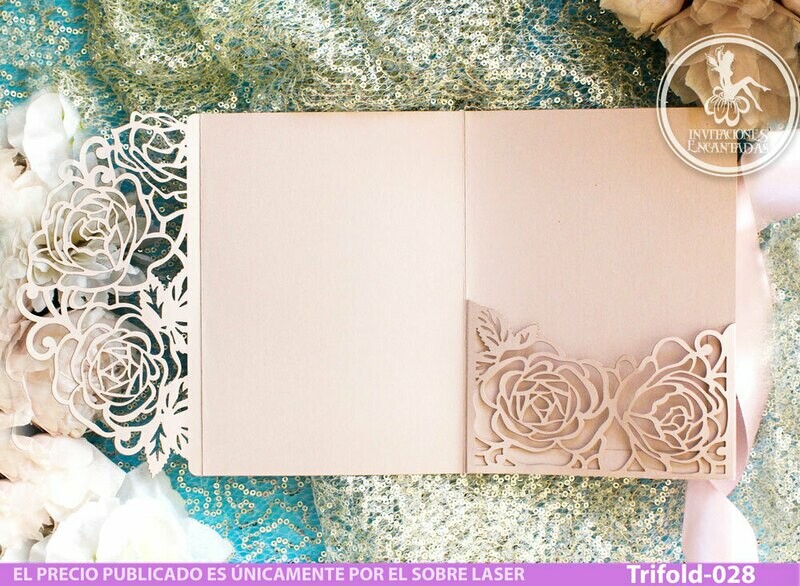 DIY Sobre Corte Laser Trifold V 1318-028 DIY Sobre Corte Laser Trifold V 1318-028