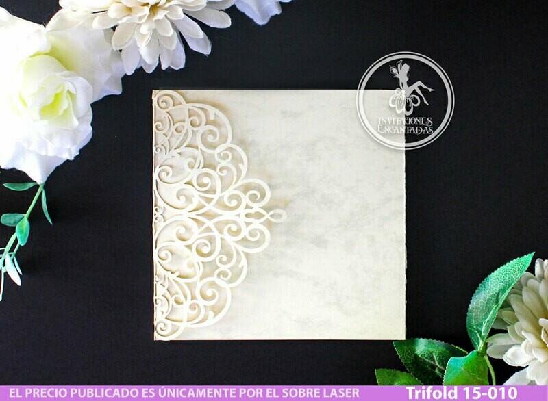 DIY Sobre Corte Laser Trifold 15-010