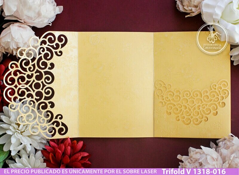 DIY Sobre Corte Laser Trifold V 1318-016