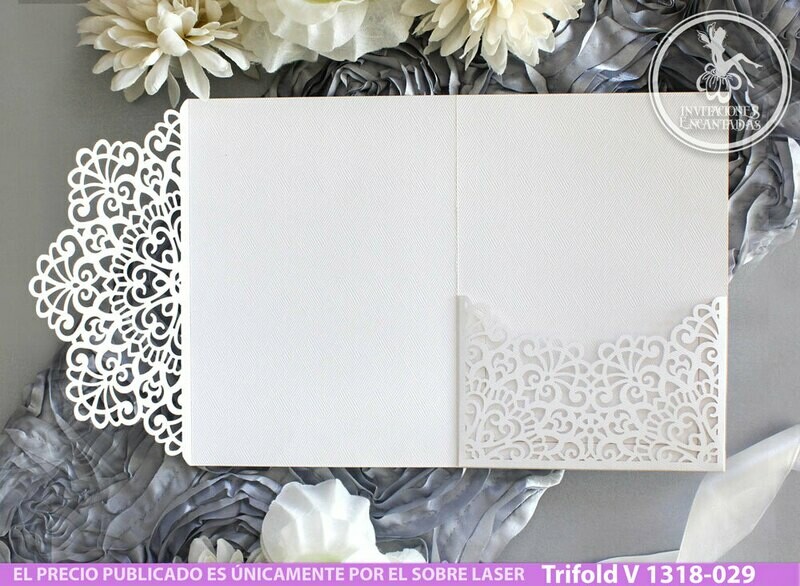 DIY Sobre Corte Laser Trifold V 1318-029 DIY Sobre Corte Laser Trifold V 1318-029