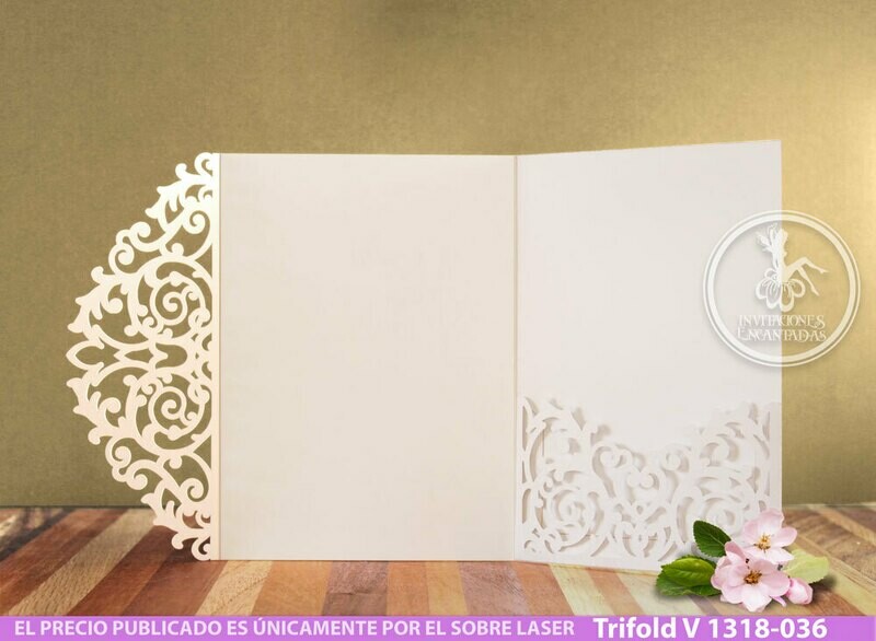 DIY Sobre Corte Laser Trifold V 1318-036 DIY Sobre Corte Laser Trifold V 1318-036