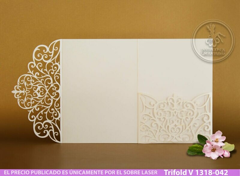 DIY Sobre Corte Laser Trifold V 1318-042 DIY Sobre Corte Laser Trifold V 1318-042