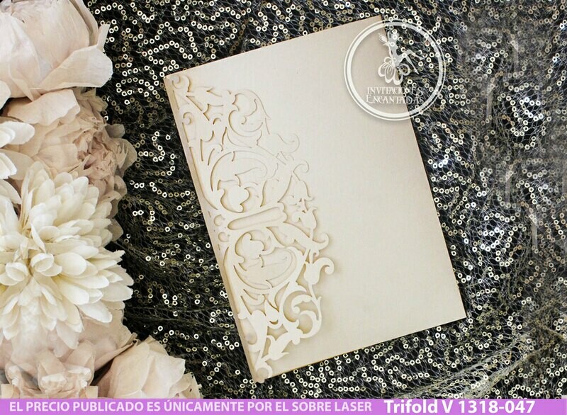 DIY Sobre Corte Laser  Trifold V 1318-047
