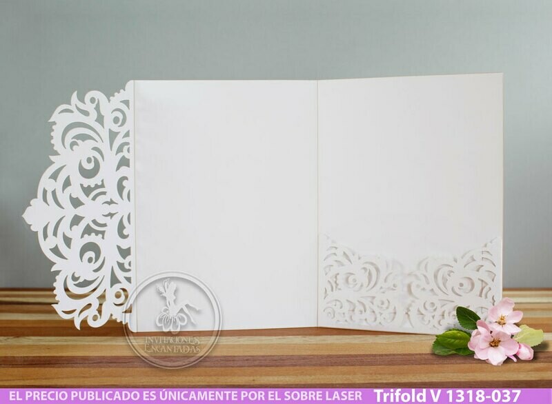 DIY Sobre Corte Laser Trifold V 1318-037 DIY Sobre Corte Laser Trifold V 1318-037