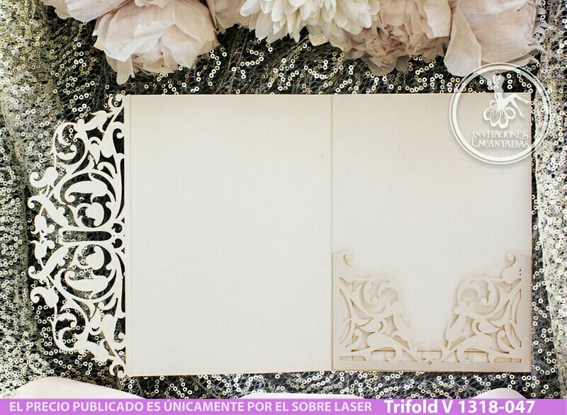 DIY Sobre Corte Laser  Trifold V 1318-047
