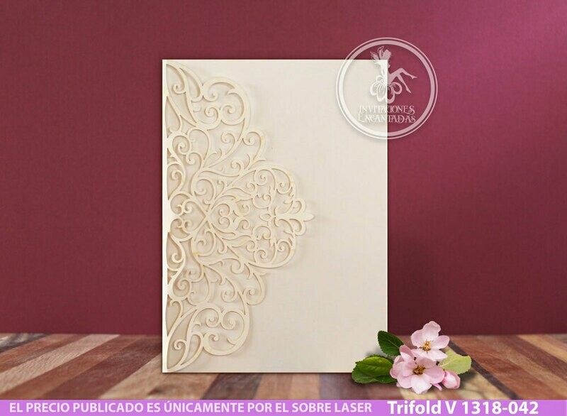DIY Sobre Corte Laser Trifold V 1318-042