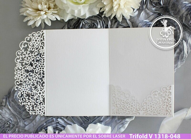 DIY Sobre Corte Laser Trifold V 1318-048 DIY Sobre Corte Laser Trifold V 1318-048