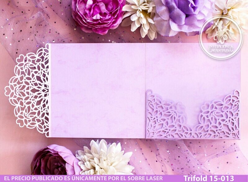 DIY Sobre Corte Laser Trifold 15-013