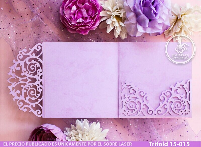 DIY Sobre Corte Laser Trifold 15-015