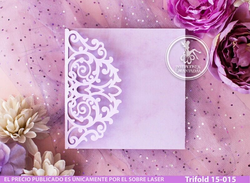 DIY Sobre Corte Laser Trifold 15-015