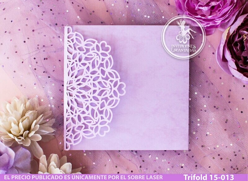 DIY Sobre Corte Laser Trifold 15-013