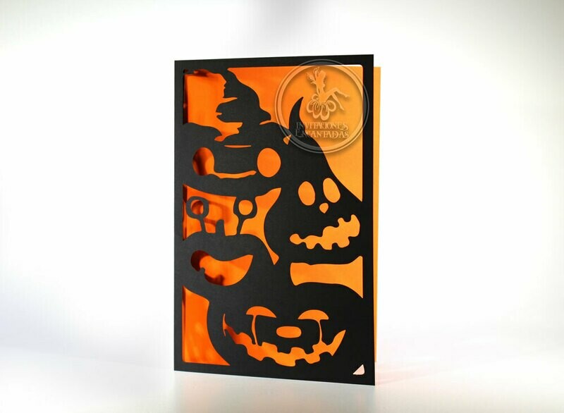 DIY Sobre Corte Laser Doblez Halloween 1318-03