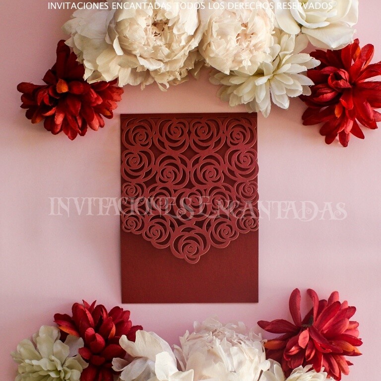 DIY Sobre Corte Laser Bifold V 1318-11 Floral
