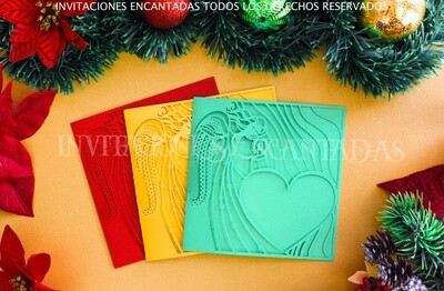 DIY Sobre Corte Laser Doblez Navidad 15-01