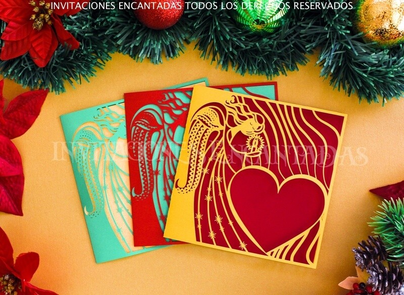 DIY Sobre Corte Laser Doblez Navidad 15-01