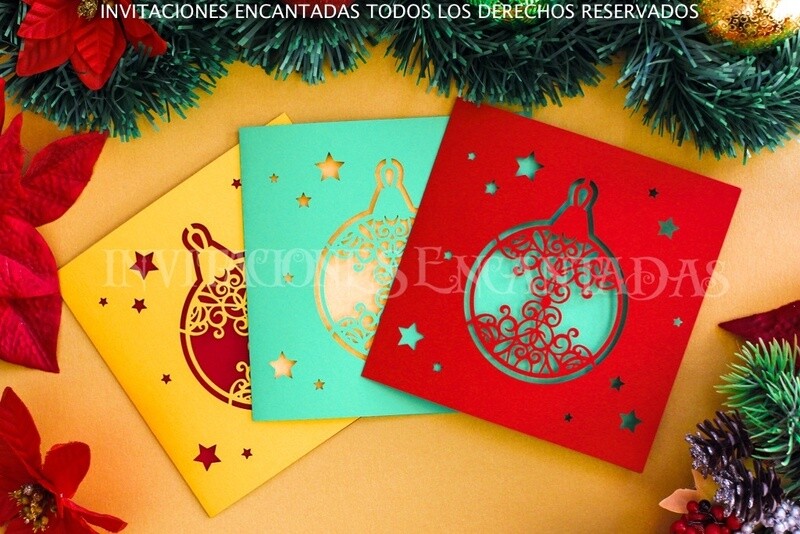 DIY Sobre Corte Laser Doblez Navidad 15-05