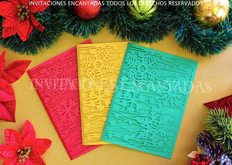 DIY Sobre Corte Laser Doblez Navidad 1318-06
