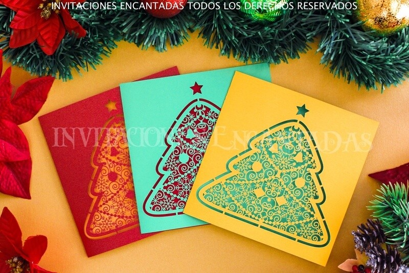 DIY Sobre Corte Laser Doblez Navidad 15-03