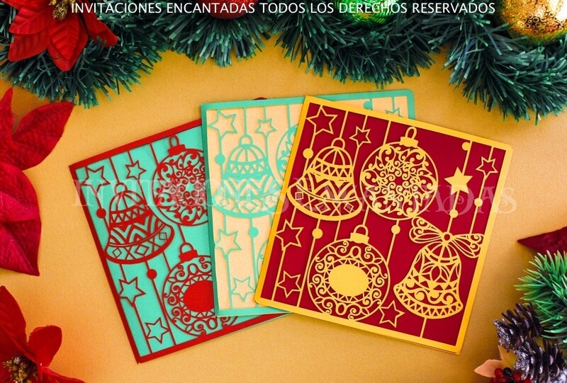 DIY Sobre Corte Laser Doblez Navidad 15-06