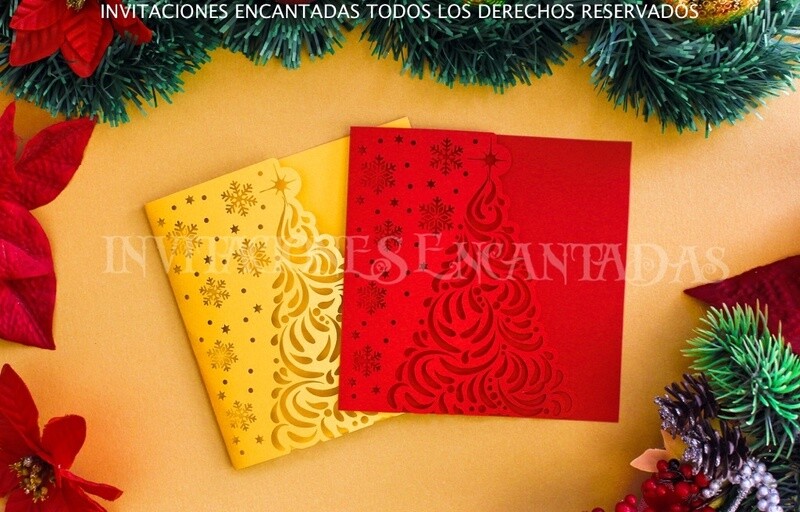 DIY Sobre Corte Laser Doblez Navidad 15-08