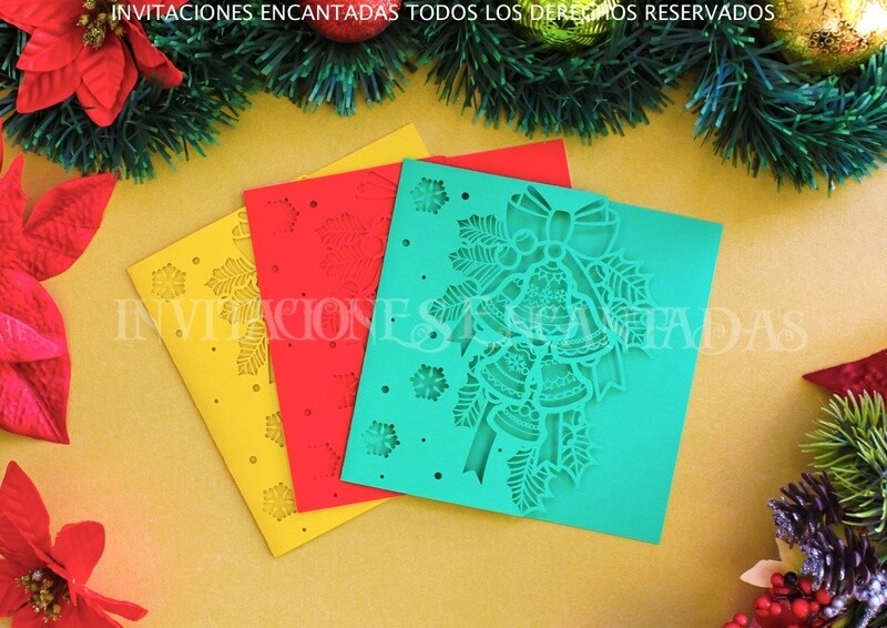 DIY Sobre Corte Laser Doblez Navidad 15-02