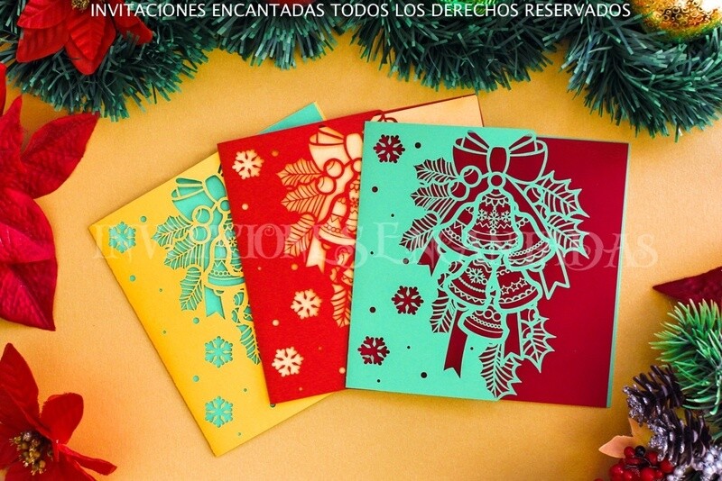 DIY Sobre Corte Laser Doblez Navidad 15-02