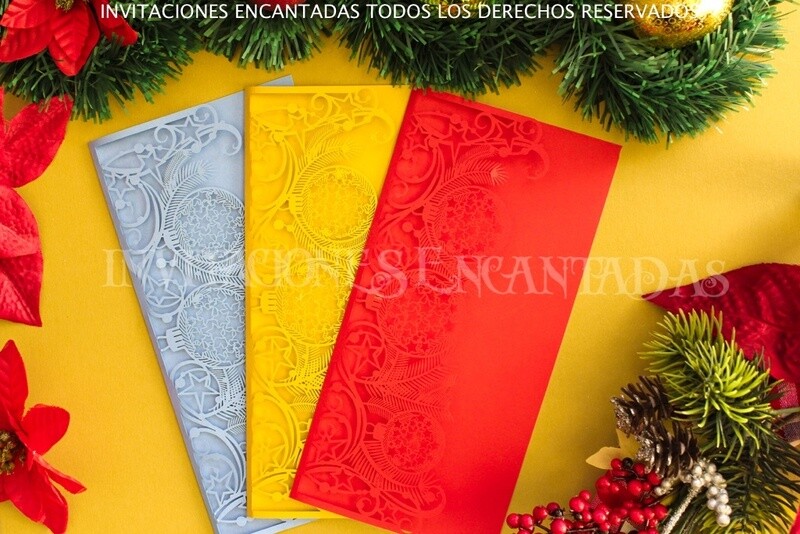 DIY Sobre Corte Laser Doblez Navidad 1123-06