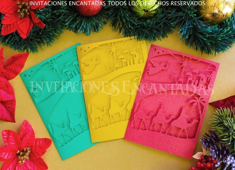 DIY Sobre Corte Laser Doblez Navidad 1318-01